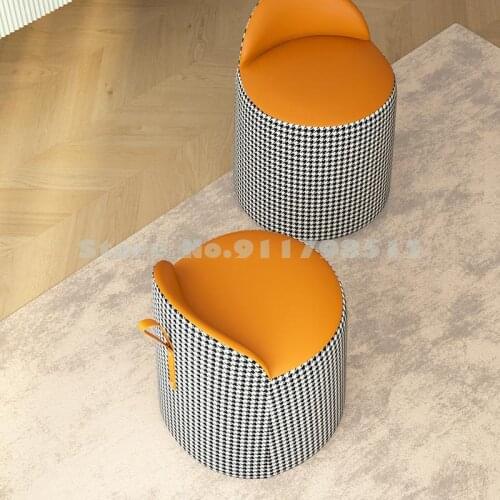 Nordic dressing stool, makeup stool, shoe changing stool, sofa stool, home entrance, round stool, low stool, small sitting pier