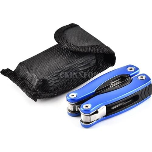 100Pcs/Lot Folding Pocket Pliers Screwdriver Multi Tool Gadget 10 In 1 Outdoor Camping Edc With Nylon Pouches