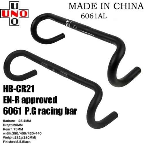 UNO CR21 road bike Handlebar super lightweight aluminum alloy racing bends Handlebar 25.4*380/400/420/440mm