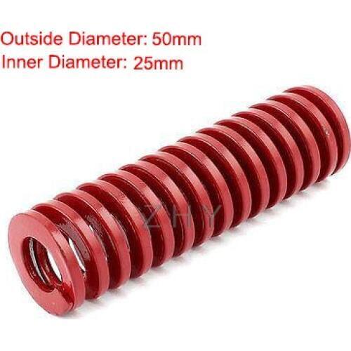TM 50mm OD 25mm ID 300mm 350mm 400mm 450mm 500mm Length Red Middle Load 65Mn Metal Spiral Stamping Compression Mould Die Spring