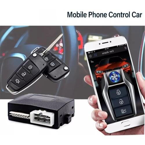 Intelligent Control Car Engine Start Stop Button Mobile Phone APP Remotely Keyless Entry System Central Lock By Remote Controler