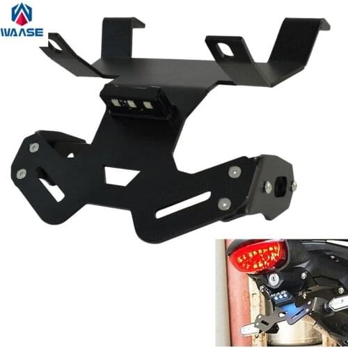 Waase For Honda CB125R CB150R CB300R CB 125 150 300 R 2018 2019 2020 2021 License Plate Holder Frame with LED Light