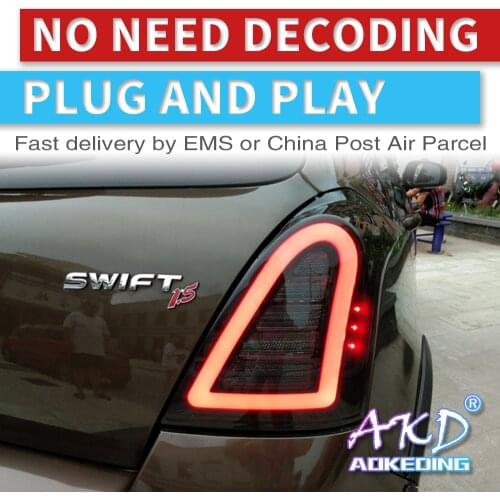 Car Styling tail lights case for Suzuki Swift taillights 2005-2014 LED Tail Lamp taillight Swift TAIL Lights All LED Rear Lamp