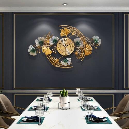 Golden Luxury Wall Clock Large Old Fashion Novelty Quartz Living Room Wall Clock Rustic Shabby Chic Reloj Pared Clocks BY50WC