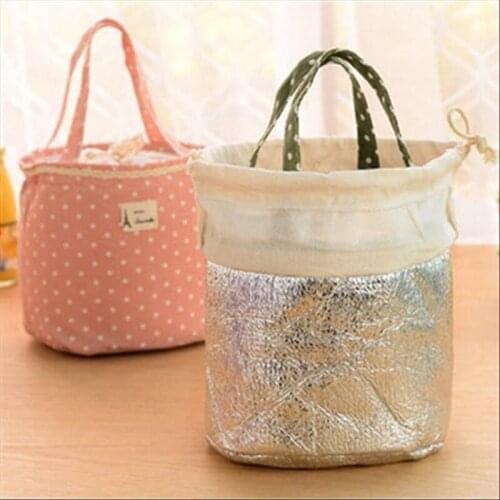 1PC Casual Portable Lunch Bag Dots Insulated Thermal Food Picnic Lunch Bags For Women Kids Cooler Lunch Box Bag Tote 2 Persons