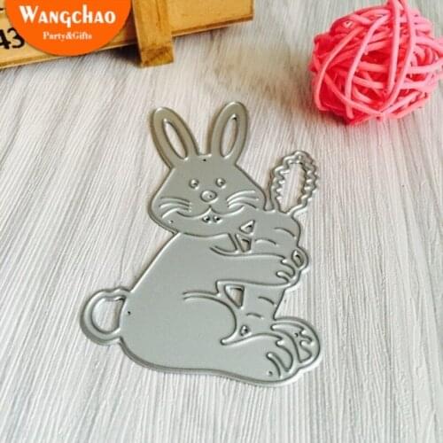 1pc Happy Easter Cutting Dies Rabbit Metal Steel Cutting Dies Stencil DIY Dies Scrapbooking Paper Photo Embossing Die Template