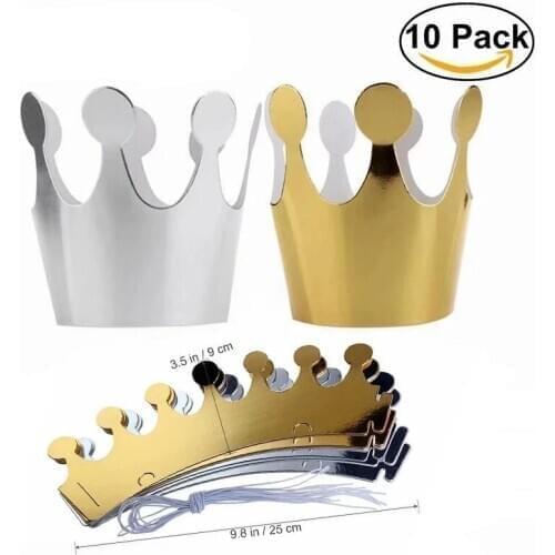 10pcs Cap Princess Prince Crown Kids Adult Happy Birthday Party Hat Festive Party Party Decor Festive Party Supplies Accessorie
