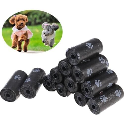 12 Rolls Degradable Dog Poop Bags Leak-Proof Pet Waste Bag