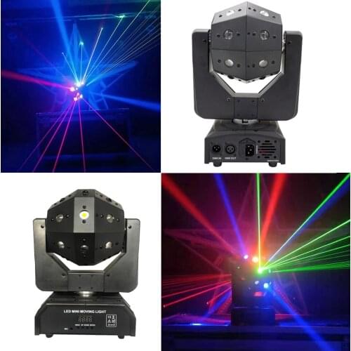 16X3W laser beam effect three-in-one professional DMX control, strobe is suitable for music parties, dance halls, etc