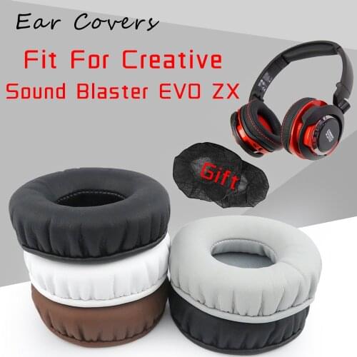 Ear Pads For Creative Sound Blaster Evo Zx GH0280 Headphone Earpads Replacement Headset Ear Pad PU Leather Sponge Foam