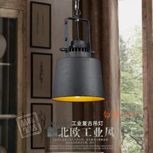 American country loft Nordic personality industry mining iron retro pendant light restaurant aluminum pot hanging light