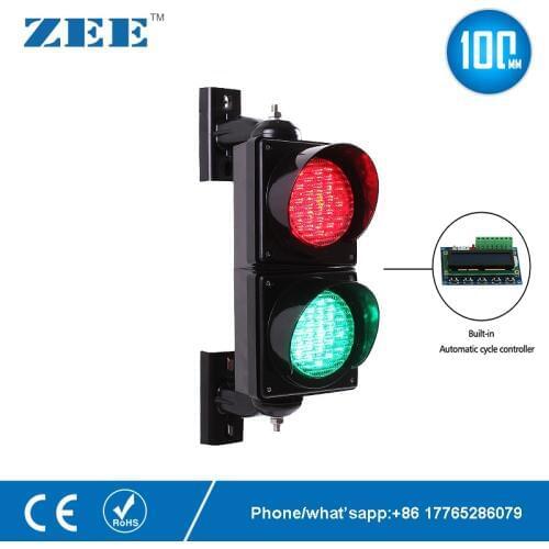 Automatic Cycle Running 4 inches 100mm LED Traffic Light Lamp Red Green Traffic Light Parking Lot Signal Entrance and Exit