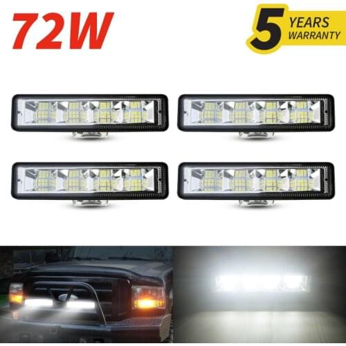 Car Work Light Spot Flood LED Beam 3030 SMD DC 12V 24 Volts 72 Watts Emergency Spotlight for Truck for Focos 4x4 4WD