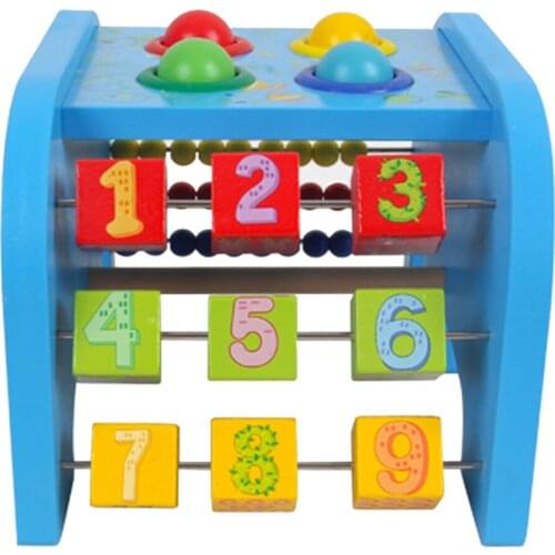 Wooden Elephant Abacus Toys Beads On Table Puzzle Educational Toy 3-6 Year