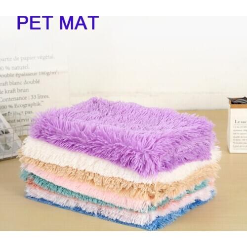Long Plush Soft Dog Blanket Cat Dog Pet Nest Mat Winter Warm Extra Thick Double Plush Style for Small and Medium Dog Pet Blanket