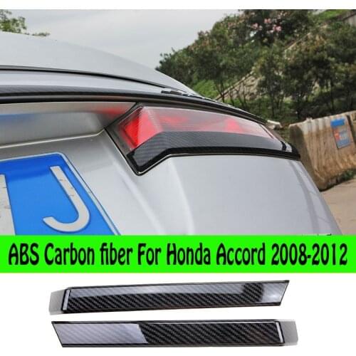 For Honda Accord 8th 2008 2009 2010 2011 2012 Chrome ABS carbon fiber Rear Fog Light Lamp Strip Trim
