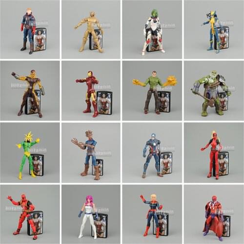 Marvel Comic Ultron Destroyer Vulture Ms. Marvel Sandman Iron Man Star-Lord Joints Movable Action Figure Model Ornaments Toys