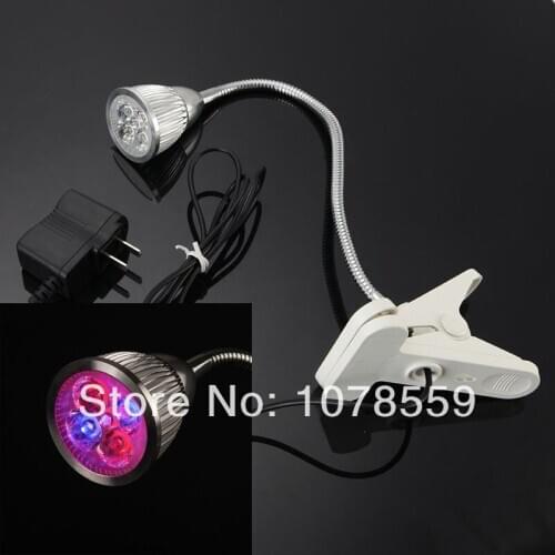 02 Newest Sign 15W 5x3w 5Red & 2Blue Flexible LED Grow Clip Light Bulb Flower Hydroponics Lamp For Flowering Plant 85-265v