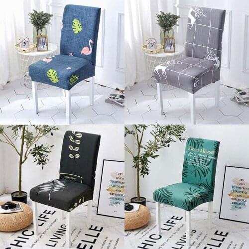 Flexibility Chair Cover European-Style Printed Polyester Hotel Home Wedding Dining Multicolor Universal Sizes 1pc