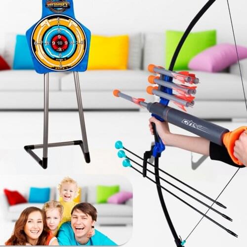 Boy Shooting Simulation Bow And Arrow Set Toy Childrens Bow Arrow Set Air Cannon Archery Toy Set