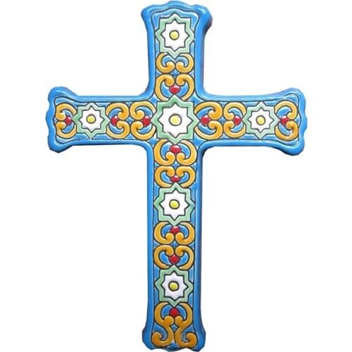 Ceramic cross 21cm/8,3 inch - Ceramic glazed up handmade - Made in Spain - Spanish - Seville - MIJASCERAMIC crafts