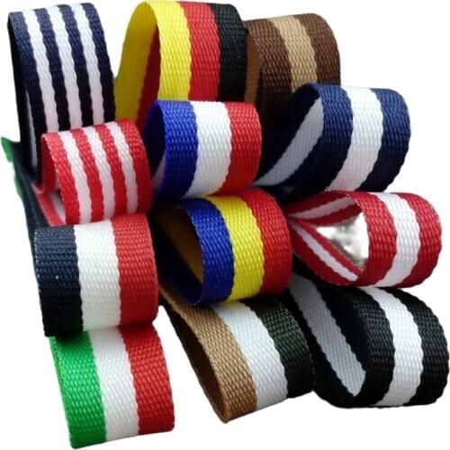 12 colours 5yard/lot 3/8"(10/15/25 mm) Flag pattern Striped ribbons Computer embroidery ribbon saten ribbon T-030