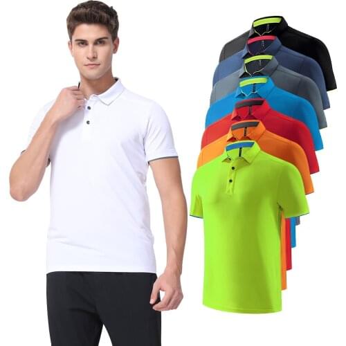 Summer Golf Shirts Men Short Sleeve Running Golf Shirt Golf Wear Breathable Training Clothes Quick Dry Outdoor Jogging T Shirt