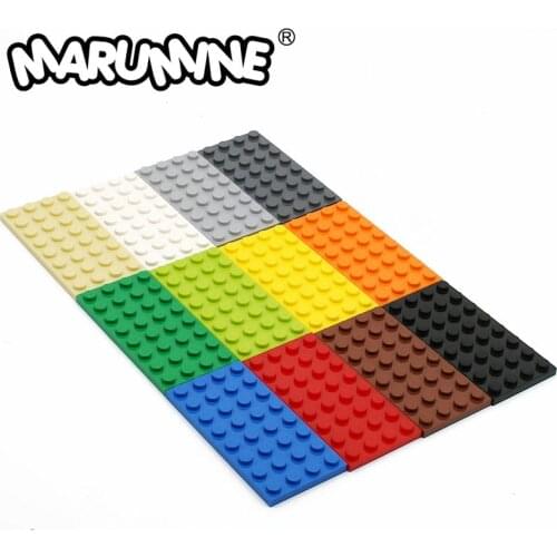 Marumine 15PCS 4x8 Dots Baseplate Particles Building Blocks Plate 3035 Bricks Accessories DIY Classic Educational Children Toys