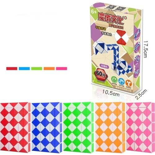 Moyu Cubing Classroom 60 Snake Speed Cubes Twist Magic Puzzle Toys For Kids Party Favours Colorful Educational Toys