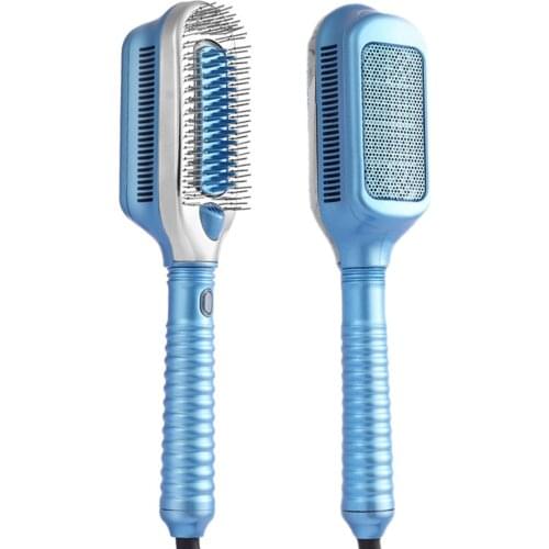 2021 New Hair Straightener Brush Cold Wind Comb Ice Therapy Comb Brush Anion Straight Comb Brush Electric Straightener Comb