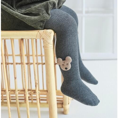 New Cartoon Bear Childrens Pantyhose Girls' Socks Baby Girls' Bottoming Socks Childrens Pantyhose