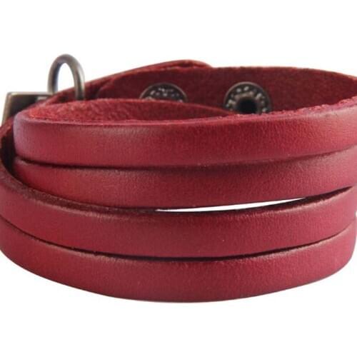 XEONGKVI Europe America New Cowhide Men Bracelet Contracted Fashion Lovers Hand Catenary Accessories Gift