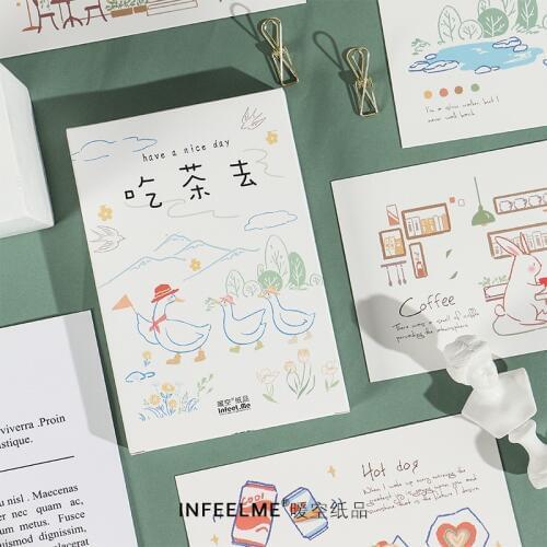 30 Sheets/Set Have a Nice Day Hand Painted Postcard Greeting Card Birthday Letter Gift Card Message Card