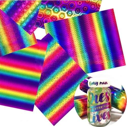 Damp-proof Excellent 30.5cmx30.5cm Opel Iridescent Film Light Rainbow Film Decorative for Cups