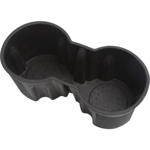 TPE Water Cup Holde for Tesla Model 3 Model Y 2021 Accessories Water Proof Console Cup Holder Insert Double Hole Holder