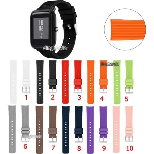 20mm Soft Silicone Watch Band Strap For Huami Amazfit Bip/Bip Lite/Bip S/Bip S Lite/Bip U Series