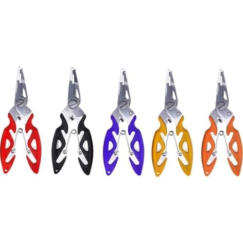 430 Stainless Steel Fishing Pliers Carbide Braid Cutters Crimper Hook Remover Saltwater Resistant Fishing Gear Tackle