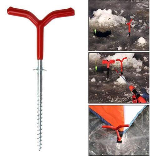 Ice Fishing Auger Drill Winter Winter Tent Pegs Fixed Nail Ice Fishing Rod Holder Screw Nail Ice Fishing Accessories