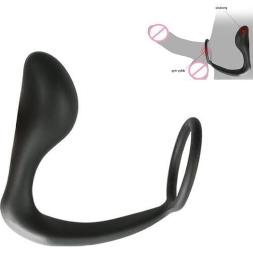 G Spot Silicone Anal Plug Prostata Massage Cock Ring Butt Plug Adult Sex Toys For Men Prostate Massager Erotic Buttplug