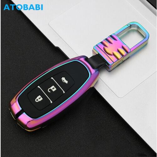 Alloy Silicone Car Key Cover For Hyundai Accent Solaris Kona Elantra Santa Fe IX45 IX35 3 Buttons Remote Control Protector Case