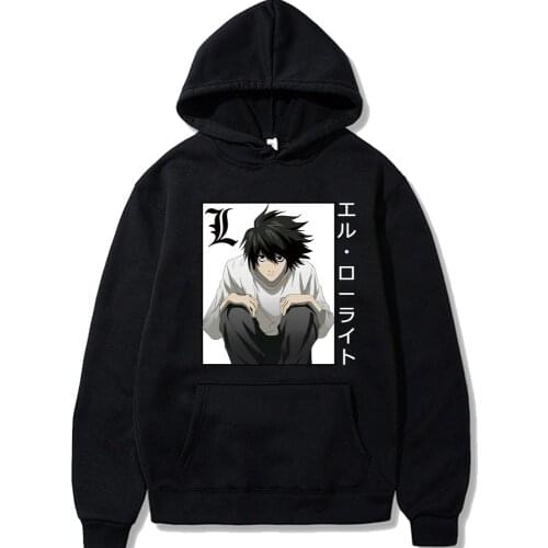 2021 Anime Death Note Hoodie for Men Pullover Streetwear Tops Print Autumn Hoodies Loose Unisex Clothing