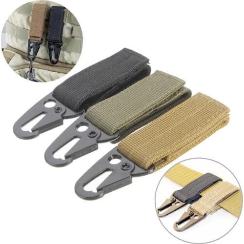 Outdoor Tactical Nylon Webbing Hanging Buckle Multifunctional Carabiner Olecranon Hook Buckle Multi-Purpose Belt Keychain