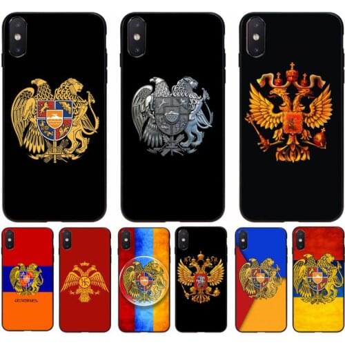 YNDFCNB Armenia russia Flag coat of arms Soft Rubber Phone Cover for iphone 11 Pro Max X XS MAX 6 6s 7 8 plus 5 5S 5SE XR SE2020