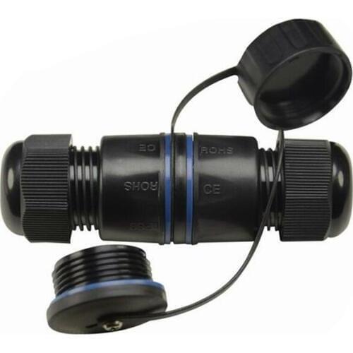 Two straight head waterproof RJ45 CAT6E CAT 6 connector m25 Rj45M25 F/F female shielded & No shielding socket With 2 LID