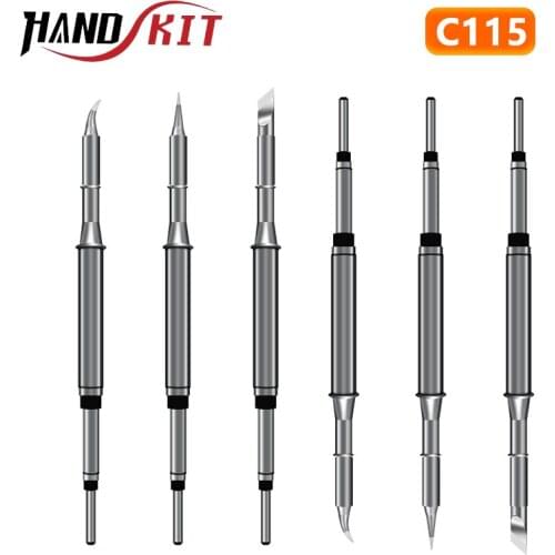 Universal C115 Soldering Iron Tips Lead Free Welding Tip Handle Iron Tips Heating Core 2 in 1 Solder Station Handle Tips