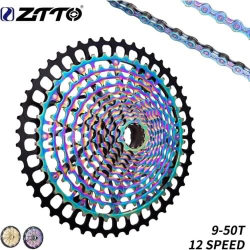 ZTTO MTB XD 12 Speed 9-50T Cassette Ultralight CNC Steel Rainbow Golden 375g Ultimate 12speed Sprocket 1299 k7 Colorful ULT