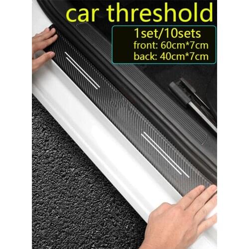 1set 10sets Car Door Threshold Car Decoration Car Door Sill Plate Protector Auto Styling for All Car Models Protective Pad