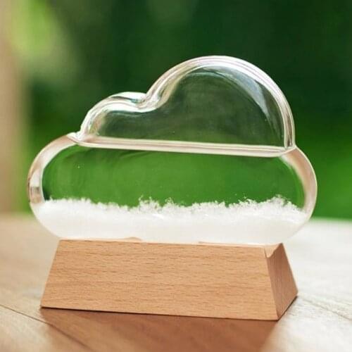 1Pcs Barometer Droplet Storm Glass Creative Cloud Shaped Storm Glass Bottle Desktop Weather Station Weather Predictor Decor