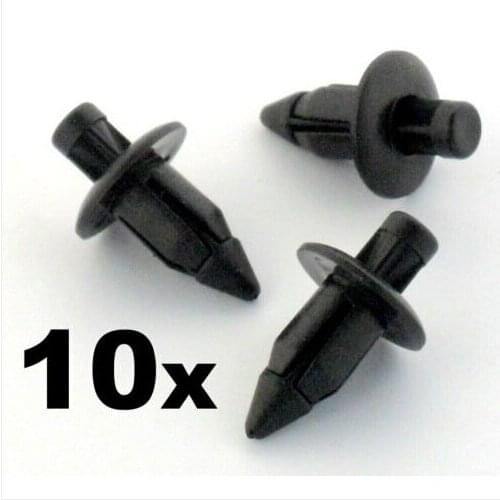 10x 6mm For Rivetto In Plastica Parafango & Bordo clip- Honda,For Yamaha,For Suzuki,For Kawasaki