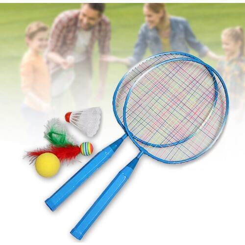 2020 Hot 1 Pair Children Tennis Badminton Rackets Ball Set Sports Family Game Toy Kids Badminton Rackets N66